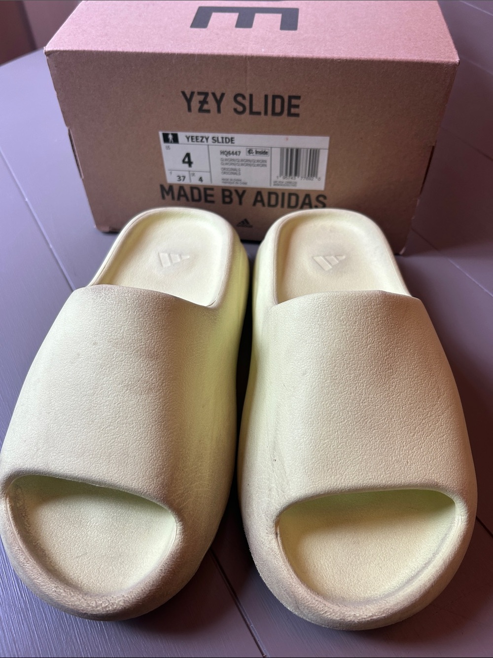 Yeezy slide glow green